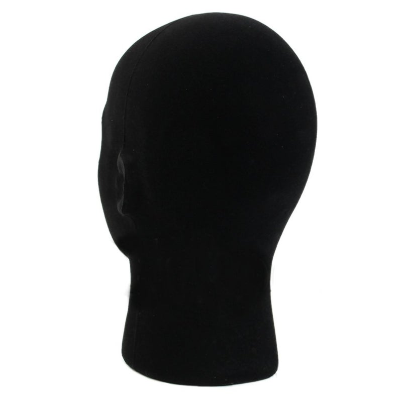 LIAMTU Male Wigs Display Mannequin Head Stand Model HTC Vive VR Headsets Mount Styrofoam Foam Black - Image 5